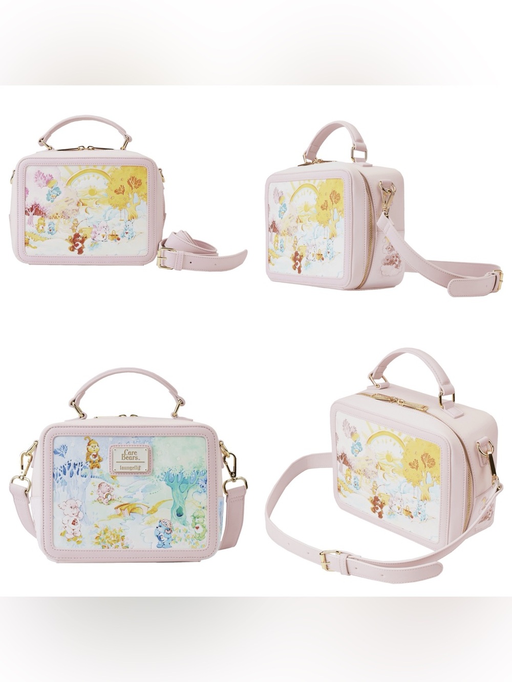 NWOT Loungefly Care Bears and Cousins Vintage Lunchbox Crossbody Bag